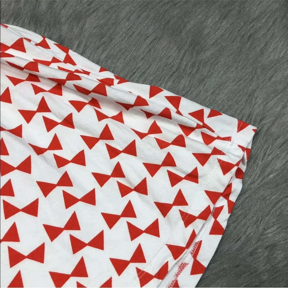 June And January White Red Bow Print Dress Toddler Girls 4T